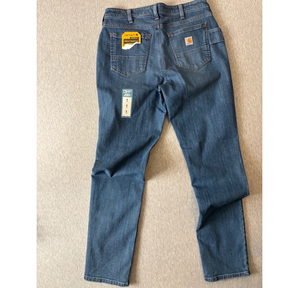 Carhartt Rugged Flex Relaxed Fit Jeans Womens 8 Tall - Picture 4 of 5